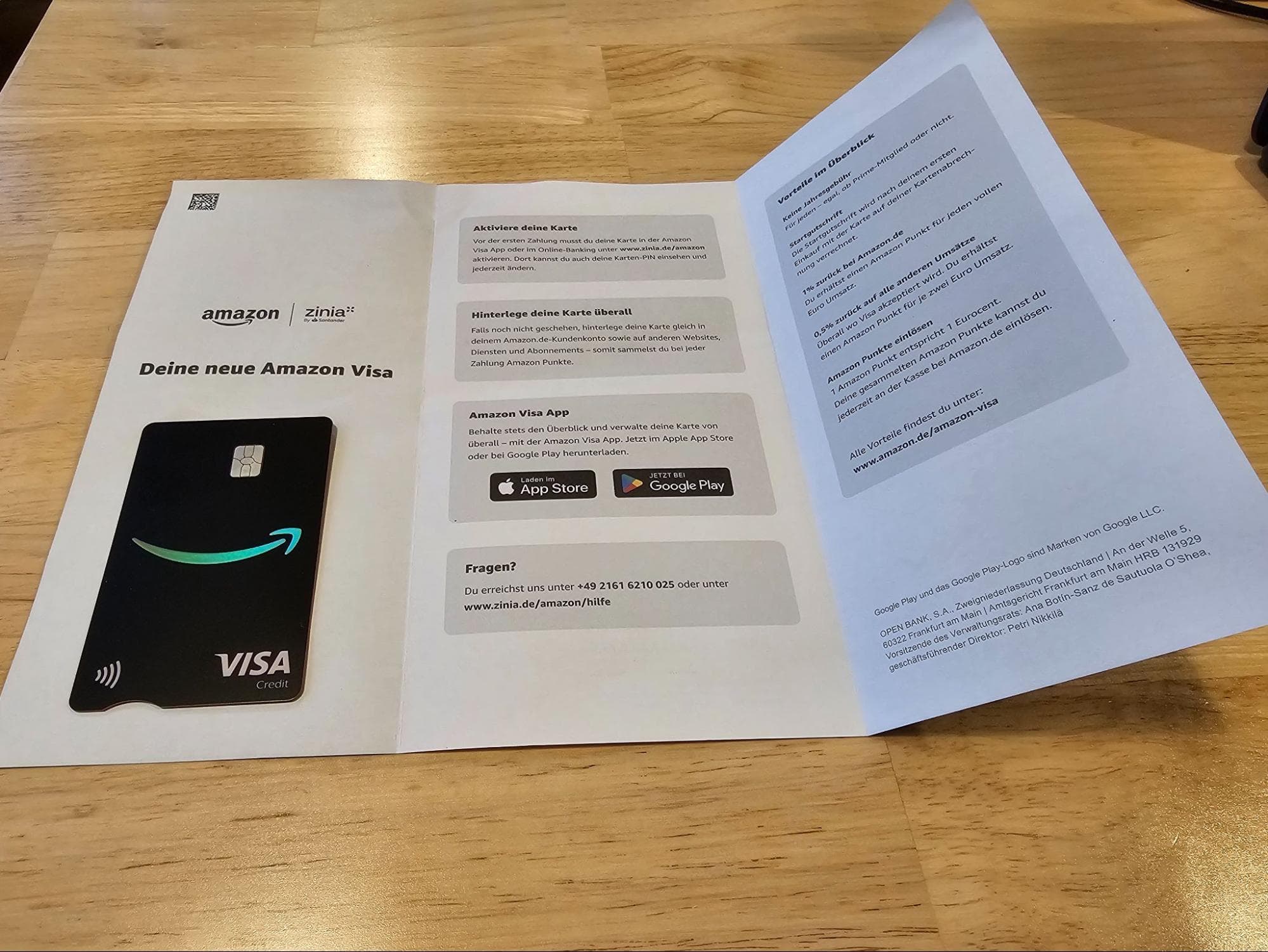 Amazon Visa angekommen