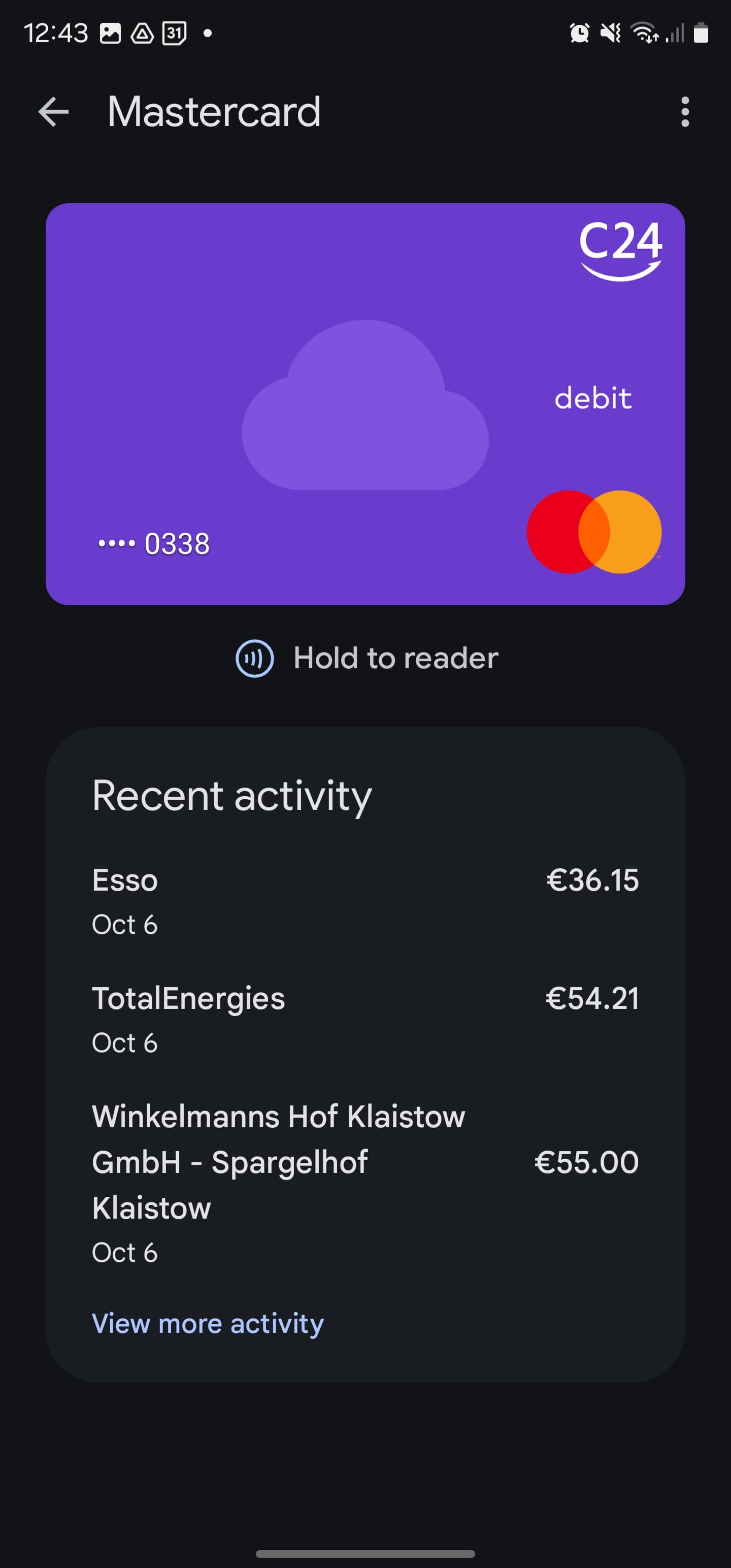 C24 Virtual Mastercard